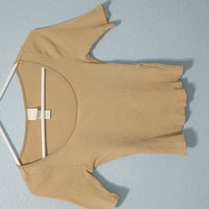 Tan XS Blouse, Crop Top by H&M